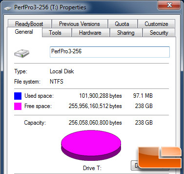 Corsair Performance Pro 256GB Properties