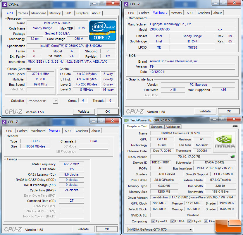 Z68 test bench specs