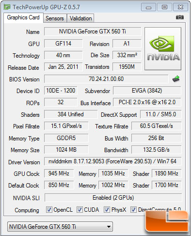 EVGA GeForce GTX 560 Ti 2Win Overclock