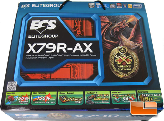 ECS X79R-AX Black Extreme Intel X79 Motherboard Retail Packaging