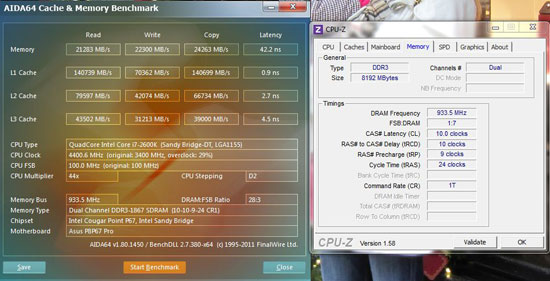 Kingston Hyperx overclocked CPUz AIDA