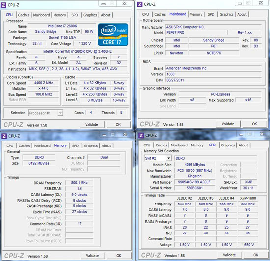 Kingston Hyperx CPUz Screenshot
