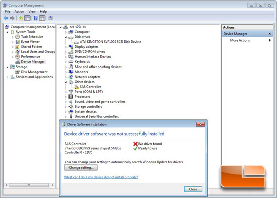 ECS X79R-AX SAS Controller Device Installation