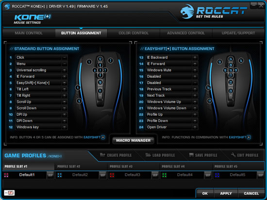 Roccat Kone Driver button customization