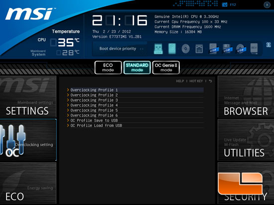 MSI Big Bang XPower II Click BIOS II