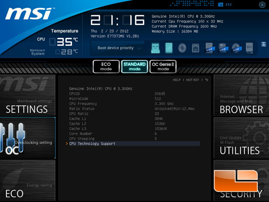 MSI Big Bang XPower II Click BIOS II