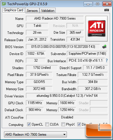 AMD OverDrive Radeon HD 7950 Overclock
