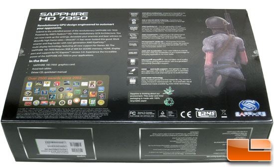 Sapphire Radeon HD 7950 Retail Box Back Sapphire Radeon HD 7950 Retail Box Back