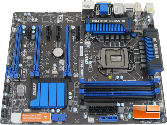 MSI Z77A-GD65 'Ivy Bridge' Motherboard Layout