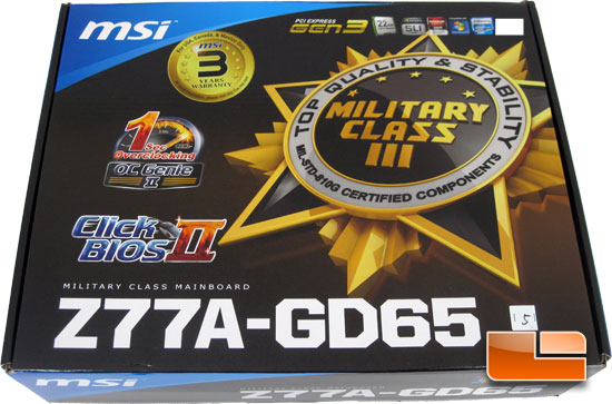 MSI Z77A-GD65 Ivy Bridge Motherboard Review