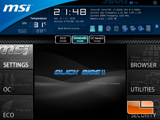 MSI Z77A-GD65 'Ivy Bridge' Click BIOS II