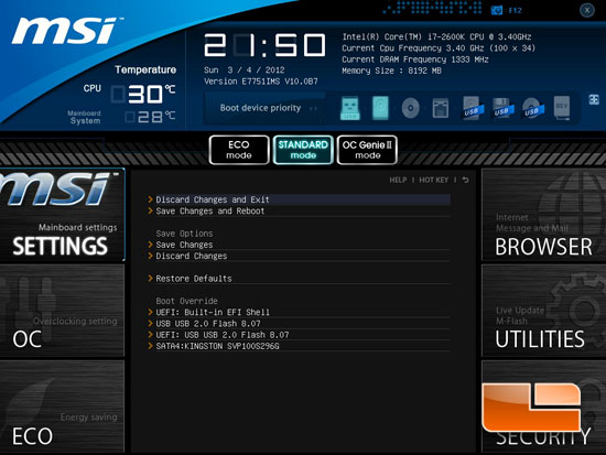 MSI Z77A-GD65 'Ivy Bridge' Click BIOS II