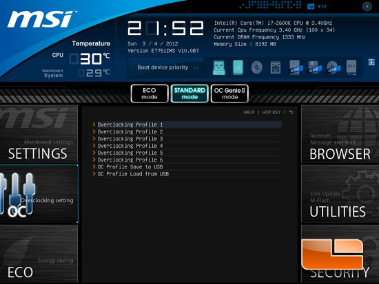 MSI Z77A-GD65 'Ivy Bridge' Click BIOS II