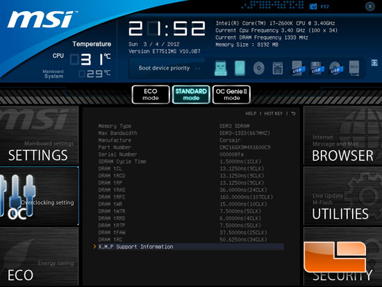 MSI Z77A-GD65 'Ivy Bridge' Click BIOS II