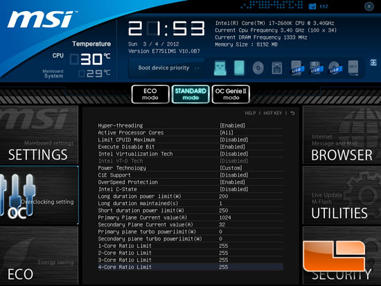 MSI Z77A-GD65 'Ivy Bridge' Click BIOS II