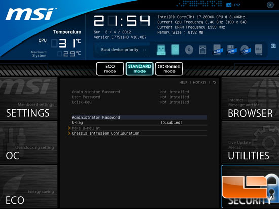 MSI Z77A-GD65 'Ivy Bridge' Click BIOS II