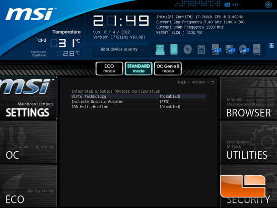 MSI Z77A-GD65 'Ivy Bridge' Click BIOS II