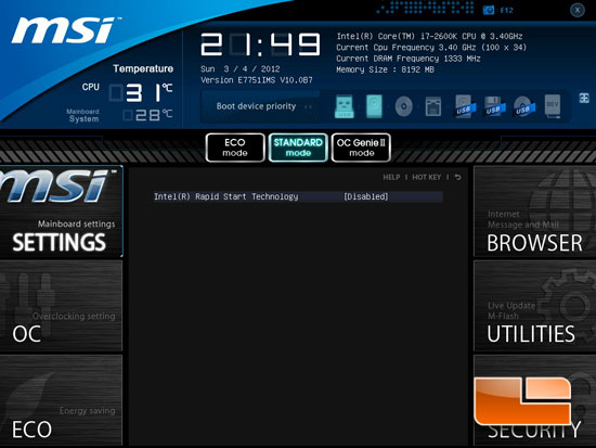 MSI Z77A-GD65 'Ivy Bridge' Click BIOS II