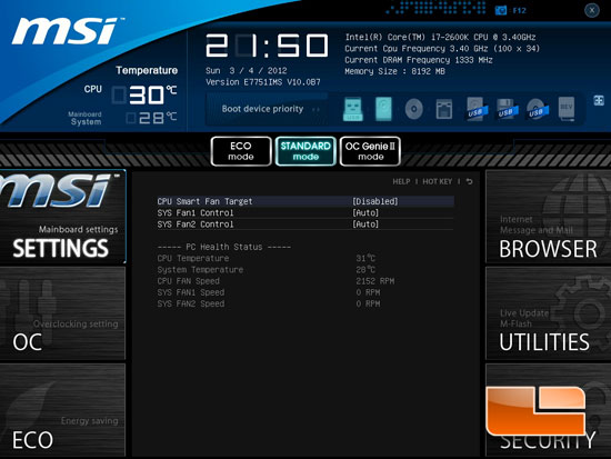 MSI Z77A-GD65 'Ivy Bridge' Click BIOS II