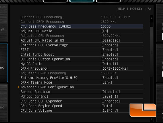 MSI Z77A-GD65 Overclocking BIOS Settings