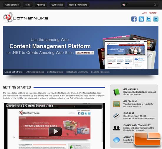 DotNetNuke Sample Site