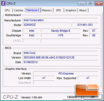 Intel Sandy Bridge EP E5-2660 CPUz