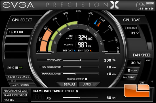 EVGA Precision Frame Rate Target