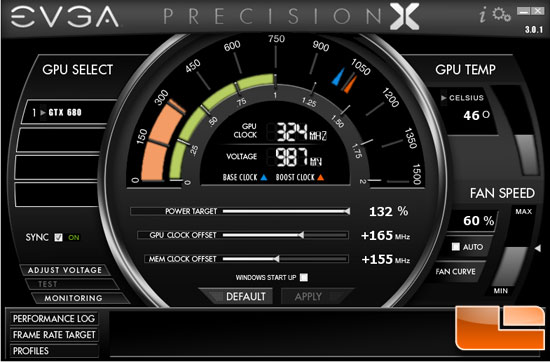 EVGA Precision 3.0.1 Overclocking Utility