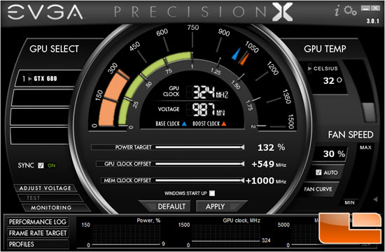 EVGA Precision 3.0.1 Overclocking Utility