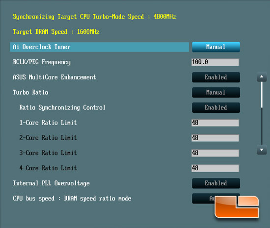 ASUS P8Z77-V Deluxe 'Ivy Bridge' Intel 3770K Overclocking BIOS Settings