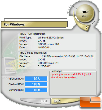 ASUS Zenbook UX31E BIOS Update