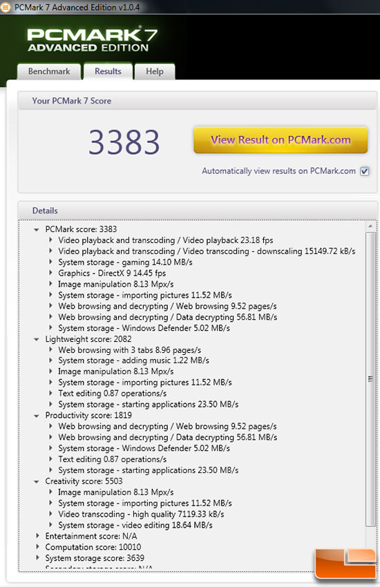 PCMark 7 Score