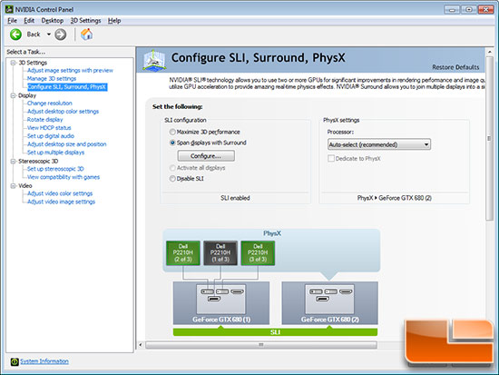 NVIDIA Surround Setup