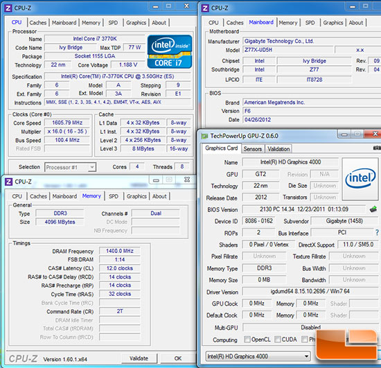 Intel X79 Test Settings