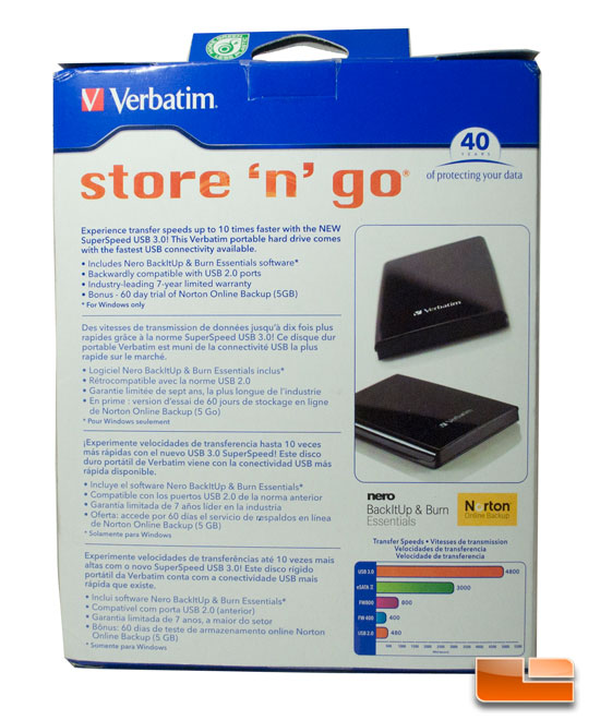 Verbatim Store 'n' Go USB 2.0 Portable Hard Drive 500GB Caribbean B