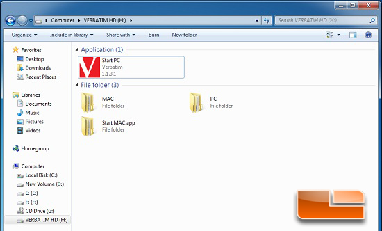 Verbatim Store 'n' Go File Directory