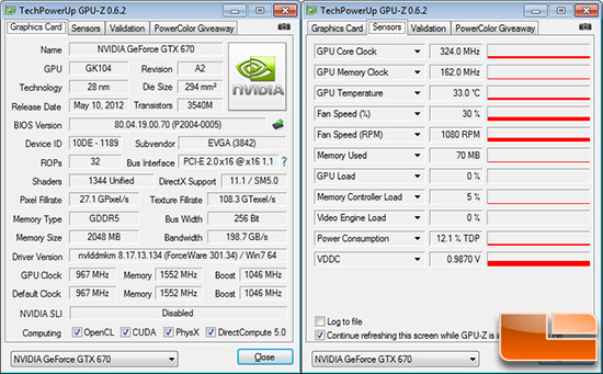 NVIDIA GeForce GTX 670 GPU-Z