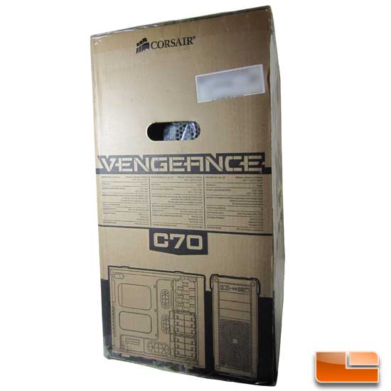 Corsair Vengeance C70 Left side of the box