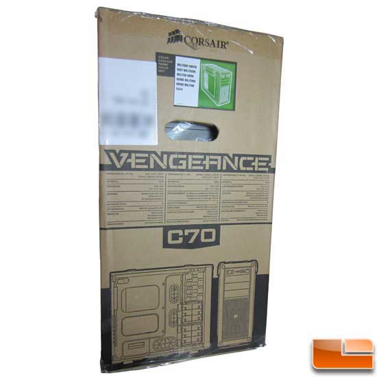 Corsair Vengeance C70 Right side of the box