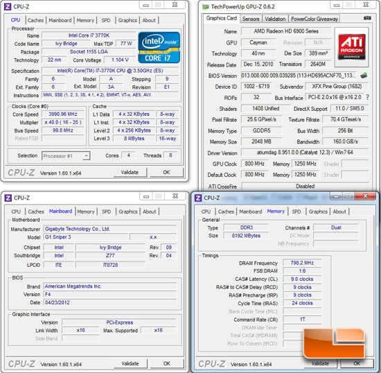 GIGABYTE G1.Sniper3 EATX Intel Z77 System Settings