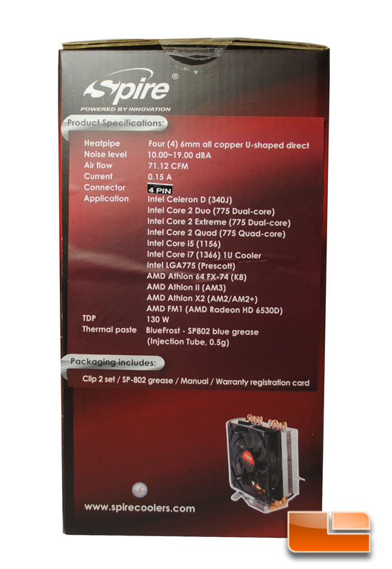 Spire Coolgate 2011 Box Side