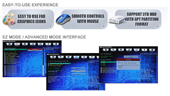 ECS Z77H2-AX Black Extreme Golden Board UEFI BIOS Interface