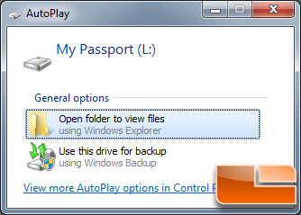 WD My Passport Drive Popup