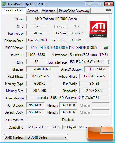 Sapphire Radeon HD 7970 OC BIOS 1