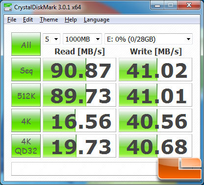 Crucial Adrenaline m4 50GB CrystalDiskMark