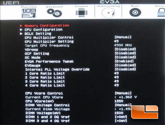 EVGA Z77 FTW Intel Z77 Ivy Bridge Overclocking