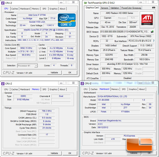 EVGA Z77 FTW 151-IB-E699-KR Intel Z77 System Settings