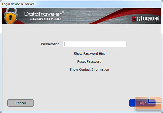 Kingston DataTraveler Locker+ G2 16GB Software