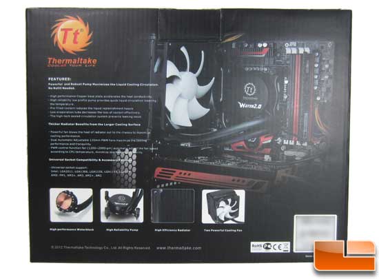 Thermaltake Water2.0 Pro back of the box