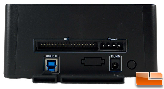 StarTech.com USB 3.0 to SATA IDE HDD Docking Station Rear Panel
